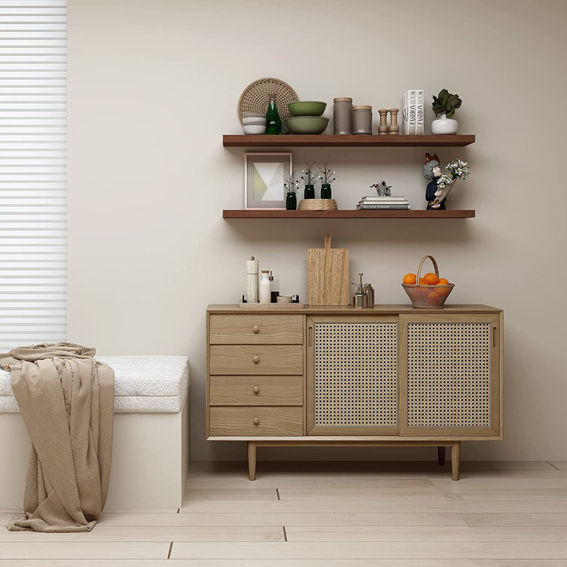 Union Rustic Denton 2 Piece Pine Solid Wood Floating Shelf & Reviews